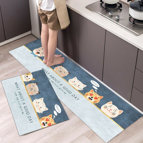 Kitchen Door Floor Mat Waterproof Non-Slip Home Rug Carpet Anti-Oil Easy Clean - Picture 13 of 19