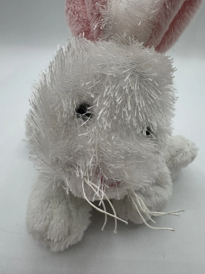 Ganz Webkins Lil Kinz White Bunny Rabbit 7" Pink Ears Easter No Code HS078 - Image 2 of 4