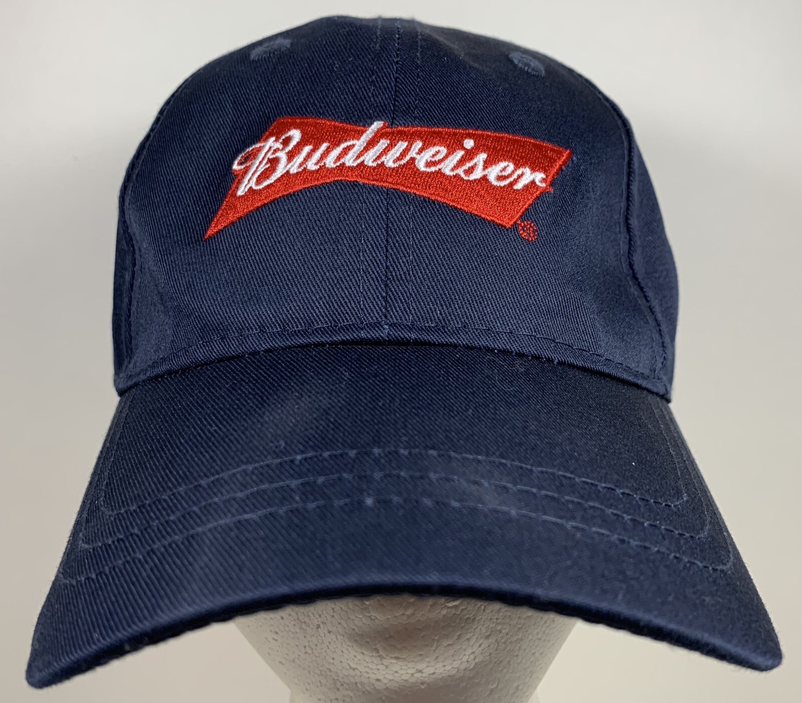 Budweiser Beer Cap Adjustable Navy Blue Baseball Hat … Gem