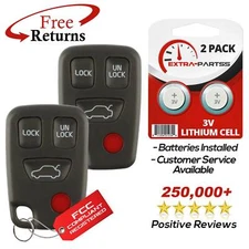 2 Remote Key Fob 4btn for 1999 2000 2001 2002 2003 2004 2005 Volvo S40