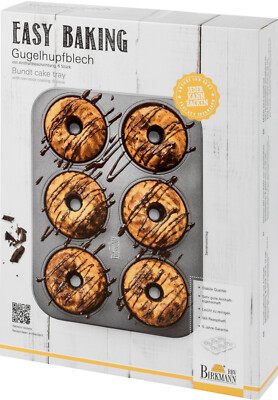 Birkmann Easy Baking Gugelhupfblech Backform für 6 Kuchen je 10 cm Antihaft