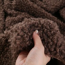Fleece Faux Sheepskin Sherpa Fabric 1X1.6M Fluffy Plush for Lining Material Trim