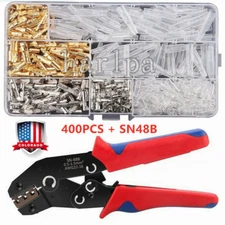 400PCS MOTORCYCLE WIRING 3.9MM HARNESS LOOM BRASS BULLET CONNECTORS ELECTRICAL