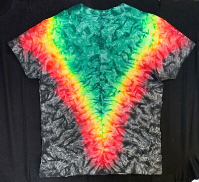 *New* 2XL - Sm Handmade Tie Dye, Spear Volcano, Crew or V Neck, 30 Yrs Exp!