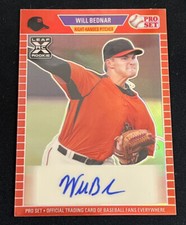 2021 Leaf Pro Set Metal 1989 Pro Set Auto Will Bednar #PA-WB1 Giants RC XRC