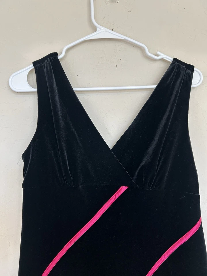 Vestido midi asimétrico de terciopelo negro vintage años 90 Y2K hada grunge emo gótico Foto 3 de 4