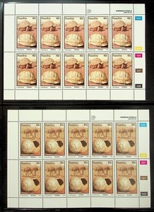 NAMIBIA Sc 779-82 NH MINISHEETS OF 1995 - FOSSILS - (DL24)
