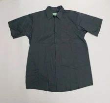 Industrial Work Shirt Two Pockets Men Green Short Sleeve Red Kap 