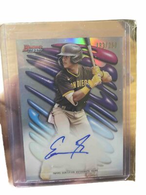 2023 Bowman's Best Ethan Salas Auto On Card Shellacked Refractor #150/250 Padres