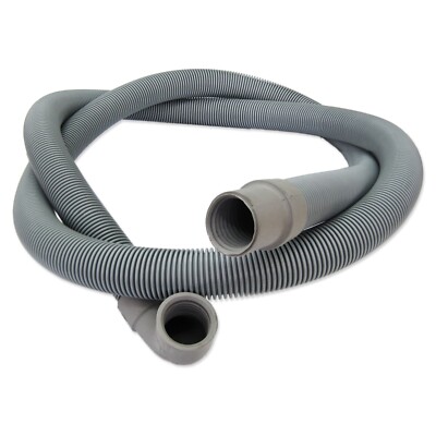 FLEXIBLER ABLAUFPUMPENAUSLAUFSCHLAUCH 1,6m SPÜLMASCHINE GLÄSERSPÜLMASCHINE 19mm x 20mm KRÜMMER