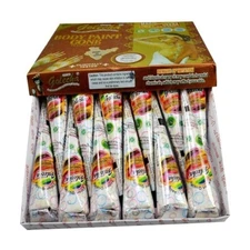 Golecha White Henna Mehandi Temporary Tattoo Body Art Kit - 12 Cones