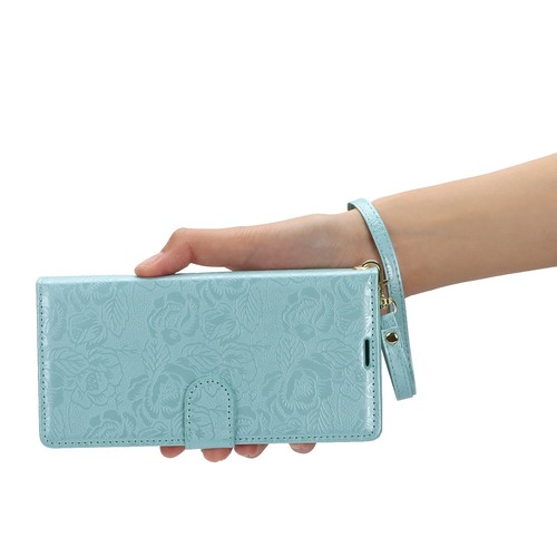 Floral Embossed Wallet Case For Samsung Galaxy S25 S24 S23 S22 S21 S20+ FE Ultra - Picture 43 of 57
