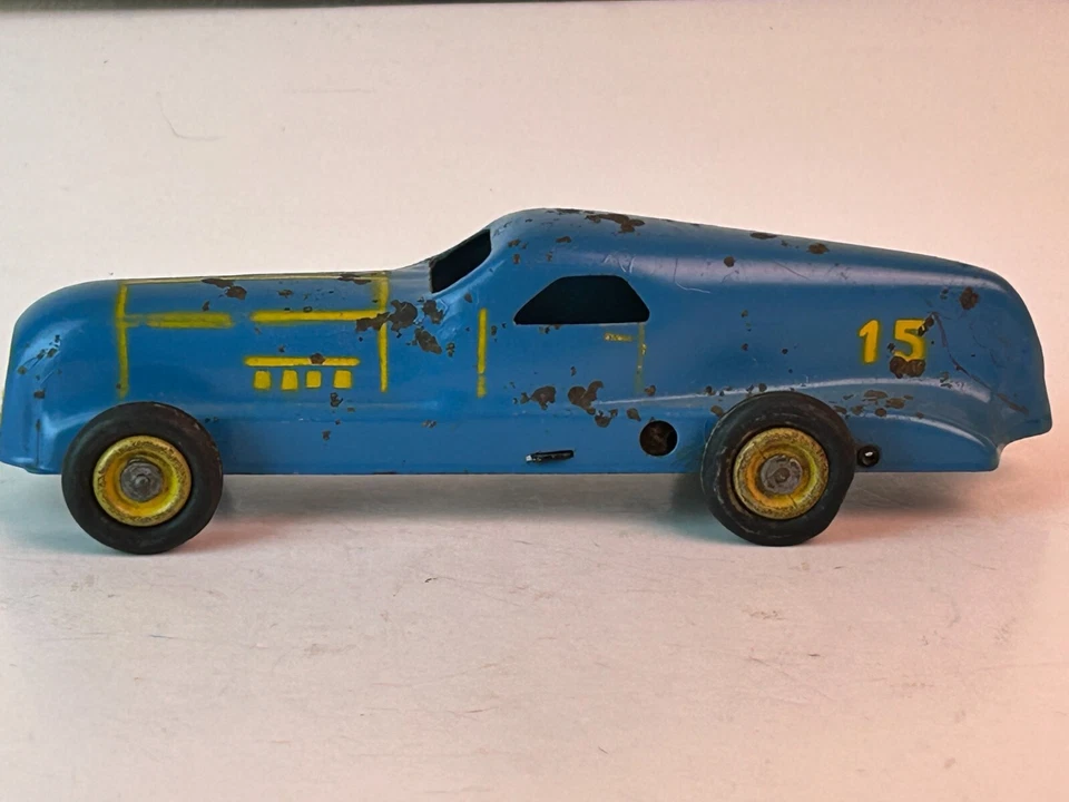 Made in France 1930's CIJ Windup Renault Race Car, Original - Image 3 of 4