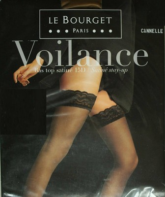 Bas-up Satiné LE BOURGET Voilance – Taille 1 – 15 Deniers Couleur Cannelle – Neuf Avec étiquettes