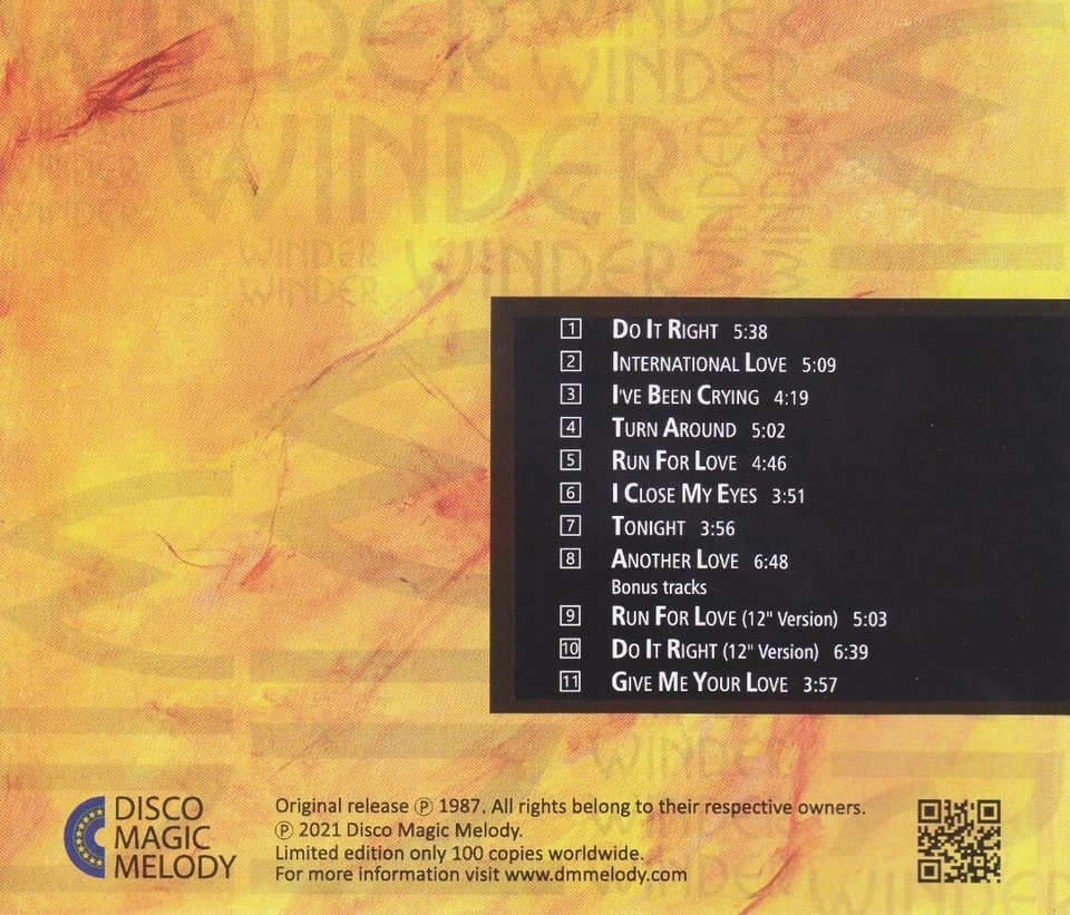 Winder - International Love - CD Album, RAR !!! - Bild 2 von 3