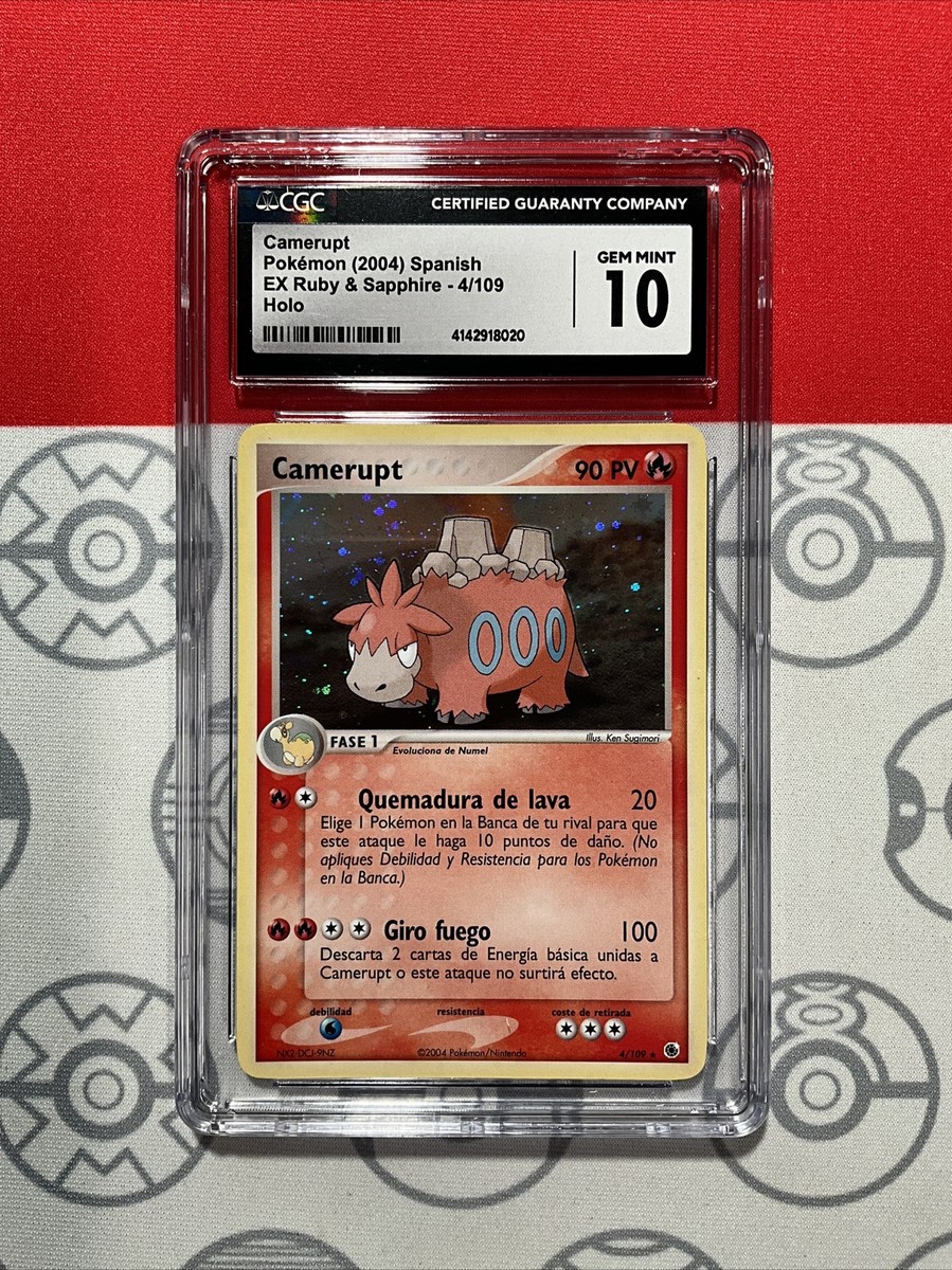 NEW CGC 10 GEM 2003 Pokemon EX Ruby & Sapphire Camerupt Holo 4