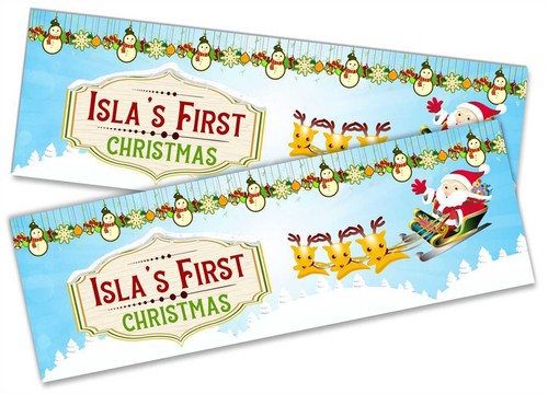 Personalised Christmas Banners Xmas Party House Decoration Occasion 533 - Picture 11 of 12