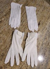 New 2 Pair Women's Size XL/XXL White Formal Costume Uniform Gloves