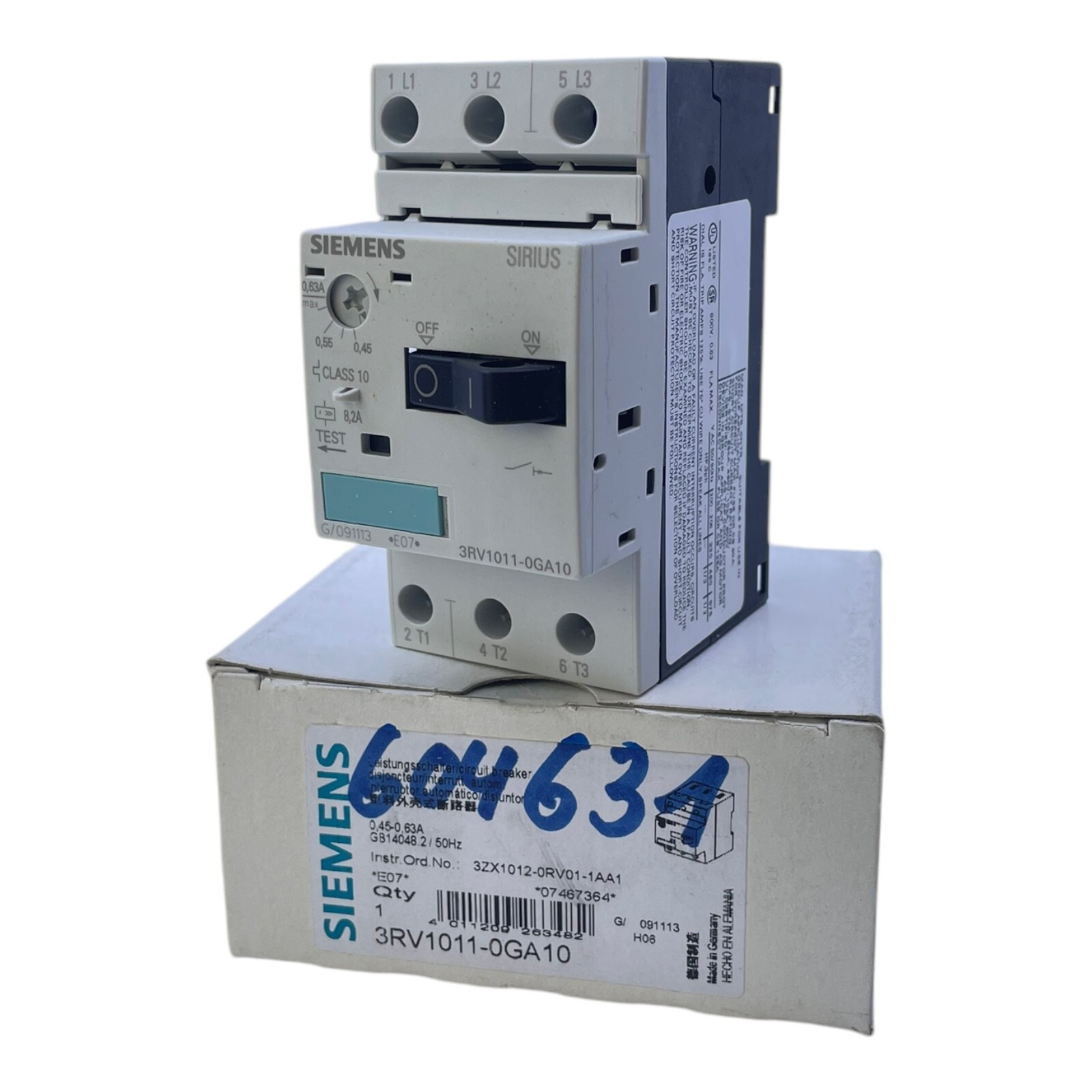 Siemens 3RV1011-0GA10 Circuit Breaker