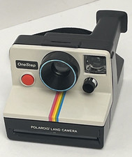 Vintage Polaroid One Step Land Camera Rainbow Stripe
