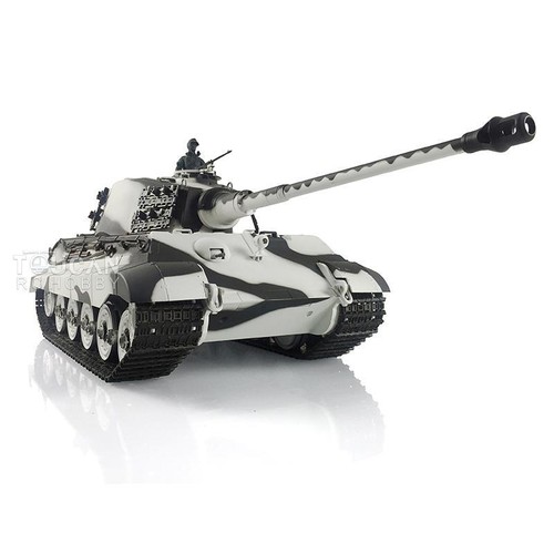 Henglong 1/16 7.0 German King Tiger RC RTR Tank 3888A Metal Tracks Barrel Recoil - Picture 7 of 12