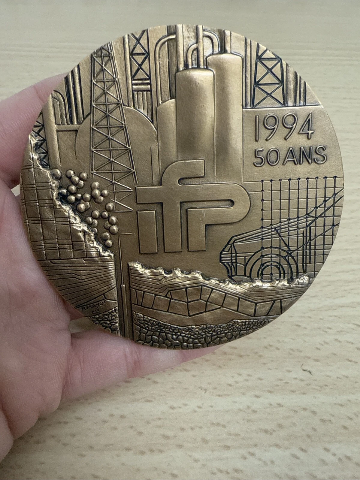 Médaille IFP 1994 50 Ans R Mayot 1000 En Bronze