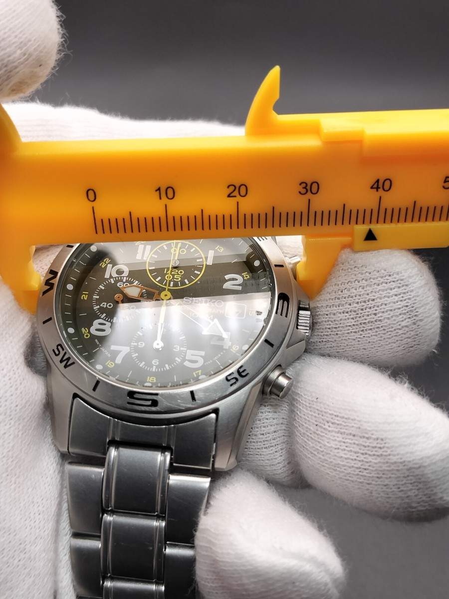 Seiko Chronograph Quartz Men's Watch 7T92-0DX0 Working Made