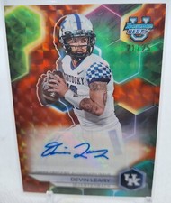 Devin Leary 2023 Bowman University Best Orange Geometric Auto RC Card #21/25