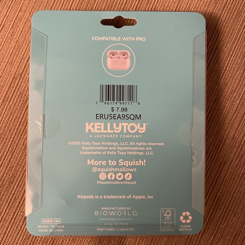 Squishmallow Gordon Shark Airpod Pro Case Wireless Earbud Case - Picture 2 of 2