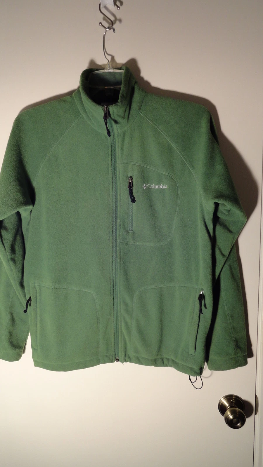 Columbia Green, Full Zip Fleece Jacket, Mens Small