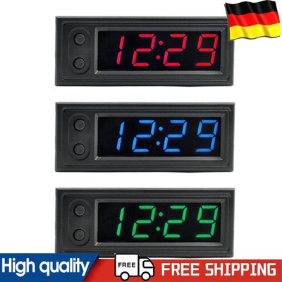3 in 1 Car Temperature Clock LED Display Digital Temperature Gauge Luminous 12V