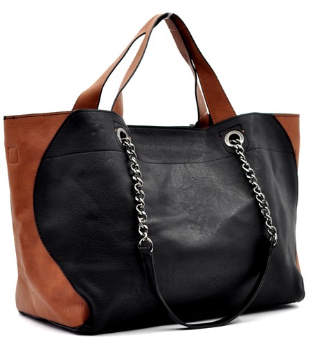 BORSA DONNA ELEGANTE CAPIENTE SACCO HOBO CATENA SPALLA MANO TRACOLLA PELLE - Foto 19 di 34