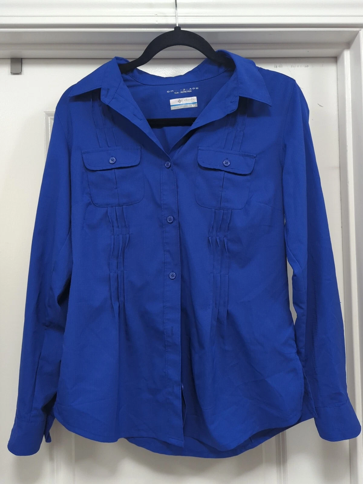 Columbia Omni-Shade Sun Protection Shirt Long Sleeve Button Up Women's Small