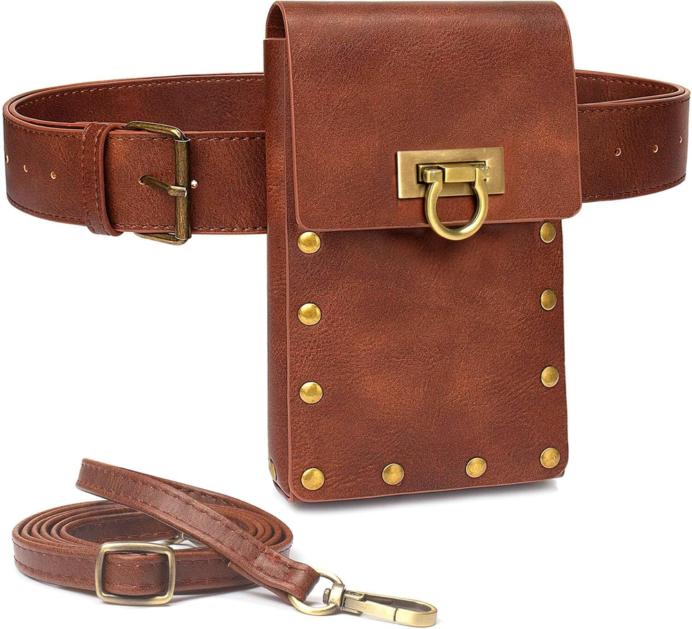 Vintage Medieval Belt Pouch Fanny Pack Phone Holder Holster Purse