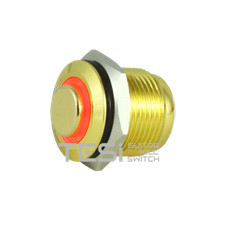 Tesi FILO 16MM LED Momentary Push Button Guitar Kill Switch Gold/Red