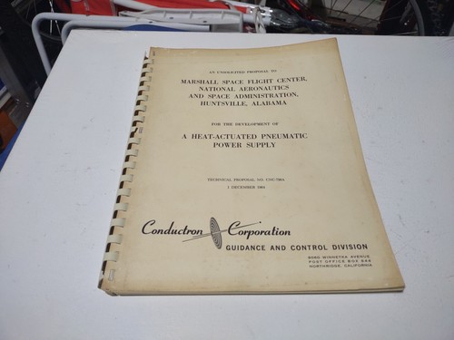 1964 CONDUCTRON CORPORATION TECHNICAL PROPOSAL TO MARSHALL SPACE FLIGHT CENTER