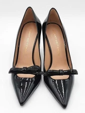 Stuart Weitzman Felicity Black Patent Leather Heels Size 8.5 Aa Eb1225erdu