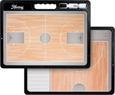 Premium Coaches Clipboard Double-Sided Dry Erase Marker Board for Basketball,