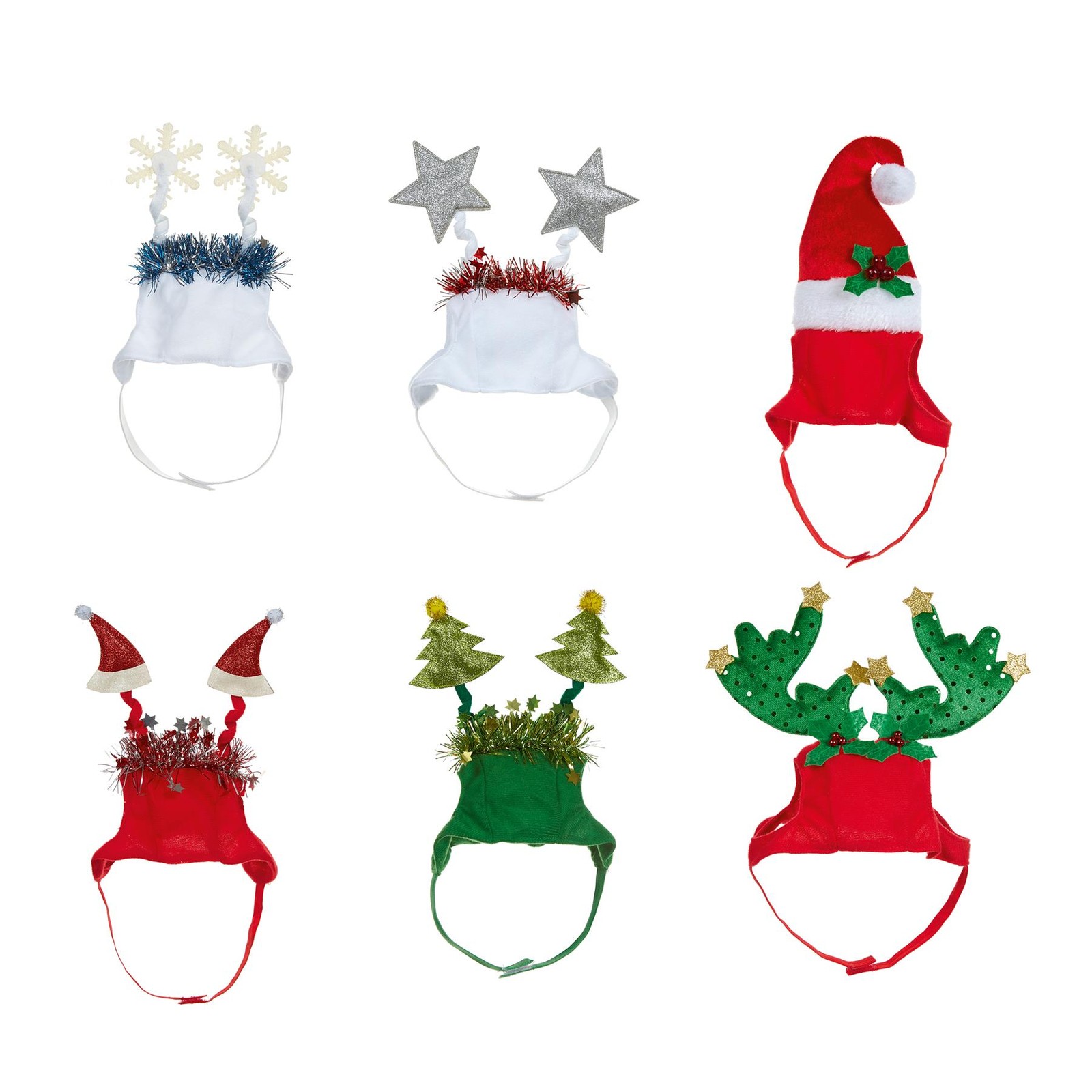 Christmas Hat Dog Pet Headband Festive Xmas Costume Small Assorted Design