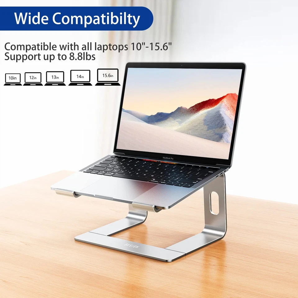 LS03 Aluminum Laptop Stand, Ergonomic Detachable Computer Stand, Notebook Ris... - Image 3 of 4