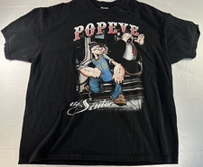 VTG 90's Popeye The Sailor Man And Wimpy Cartoon Shirt Mens 2XL XXL