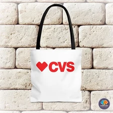 CVS Red Heart Logo Polyester Tote Bag