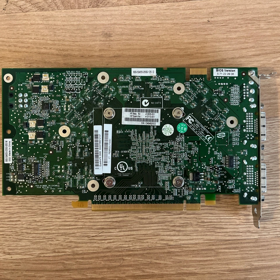 * NVIDIA QUADRO FX3500 256MB Dual DVI Video Card by HP with Power Cable - Image 3 of 4