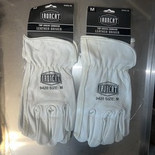 Gloves, 2 Pack-Medium Top Grain Cowhide Leather Driver By Iron Cat Number 9420/M