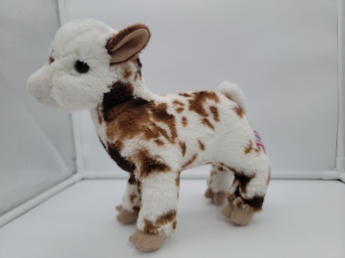 Douglas Gerti Goat Plush Stuffed Animal Brown White Spotted Baby Cuddle Toy 10"