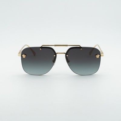 Versace VE2296 100284 Gold/Grey Gradient 60-14-145 Sunglasses New