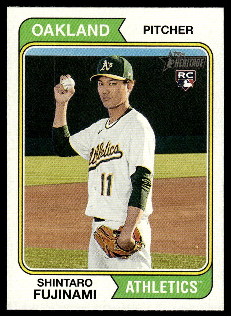 2023 Topps Heritage Shintaro Fujinami #57 Rookie Short Print Variation Athletics