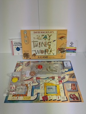 1998 David Macaulay's The Way Things Work Board Game New Open Box Complete READ