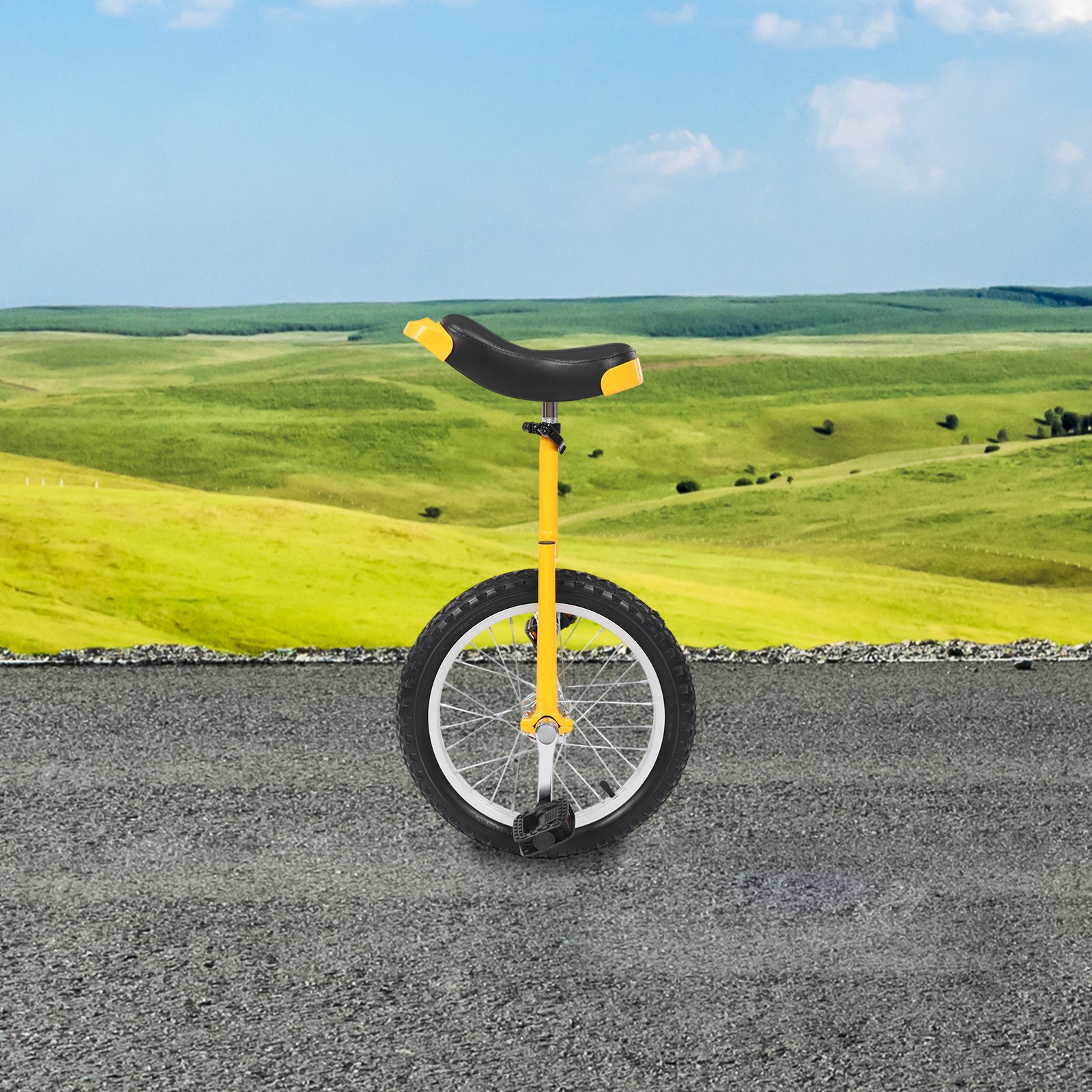 16-Inch Adjustable Unicycle - Lightweight Fitness Balance Trainer, 110Lbs Load thumbnail 2