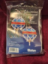 Sulyn Vintage Sequin Bead Christmas Ornament Kit . Red White And Blue